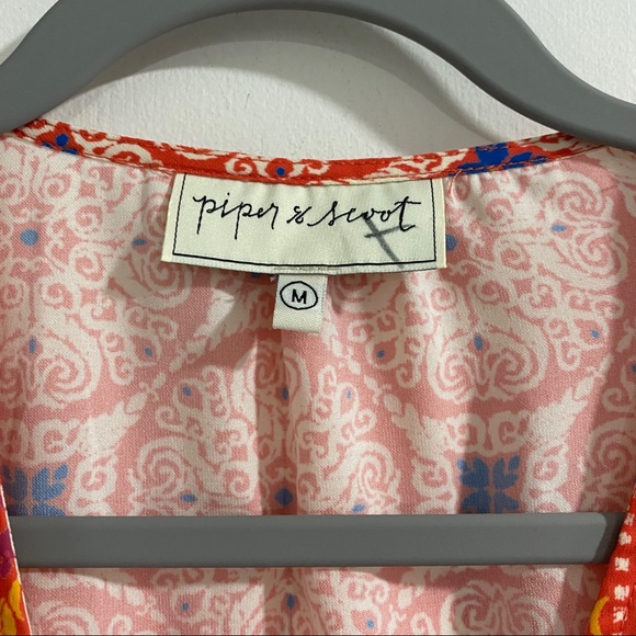 Piper & Scoot Long Floor Length Dress Coral Maxi - Picture 3 of 6